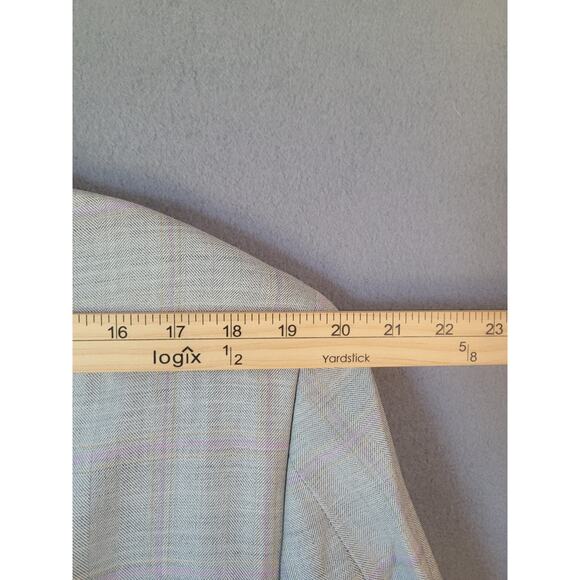 Ermenegildo Zegna Trofeo Wool Blazer 44L Gray Silver Purple Trim EUC - Picture 8 of 11